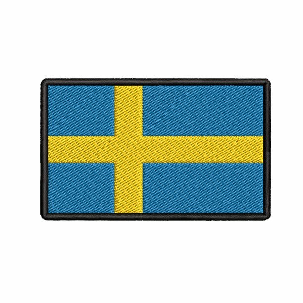 Sweden Flag Embroidered Applique Iron-On or Hook & Loop Patch Explorer