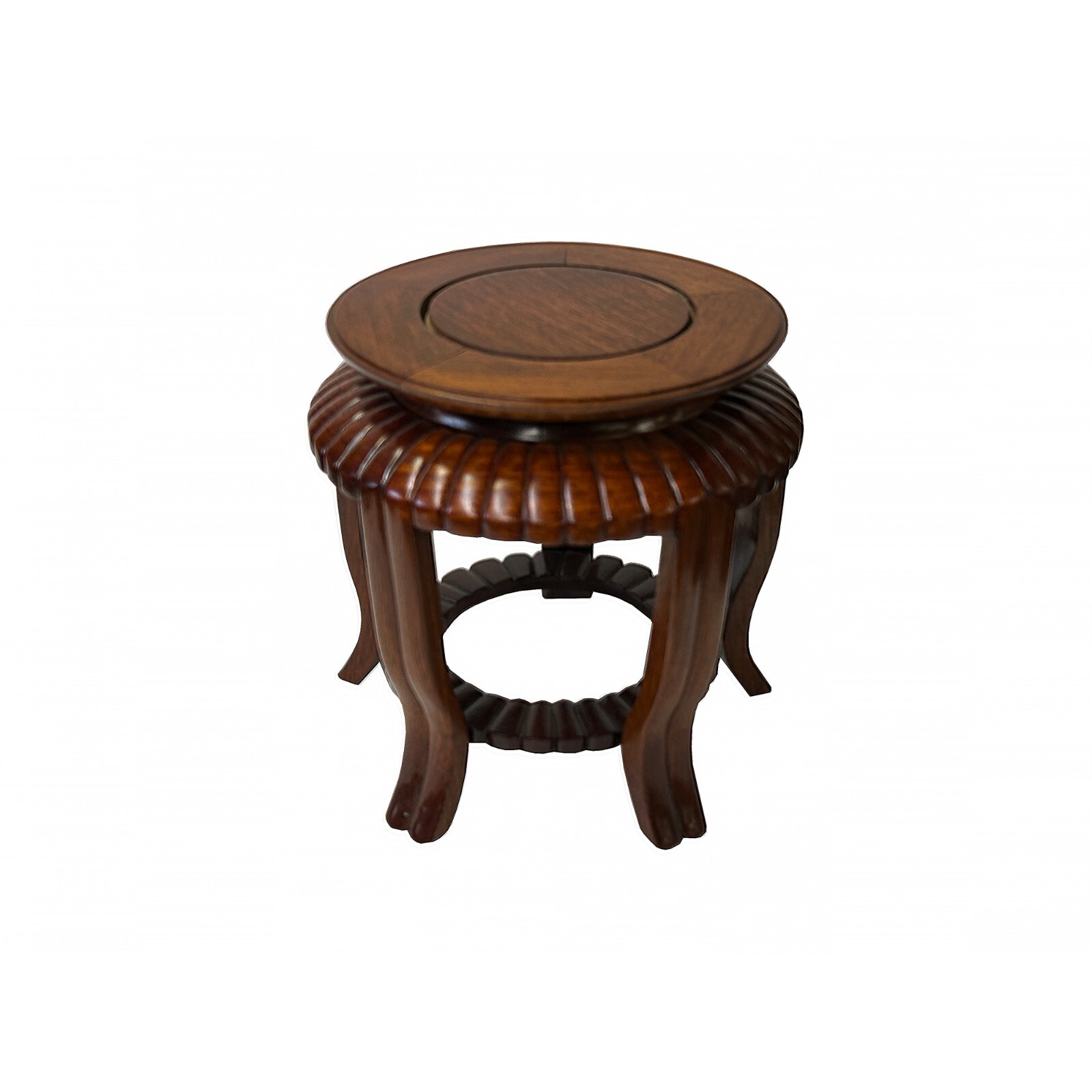 7″ Light Brown Wood Round 8.5″Tall 5 Legs Display Stand Riser ws4199
