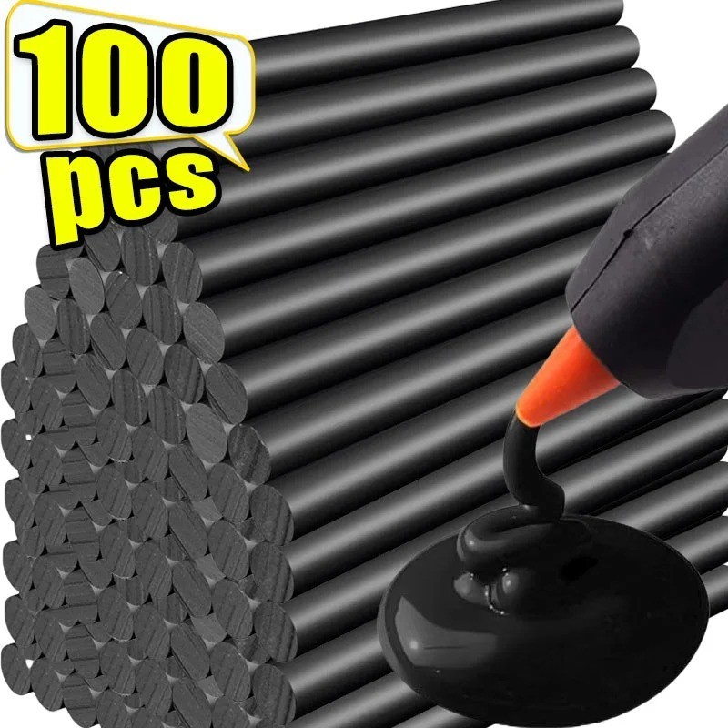 50 Pack Black Hot Glue Sticks Bulk, 11X190″ Mini Hot Glue Sticks for Car Dent Re