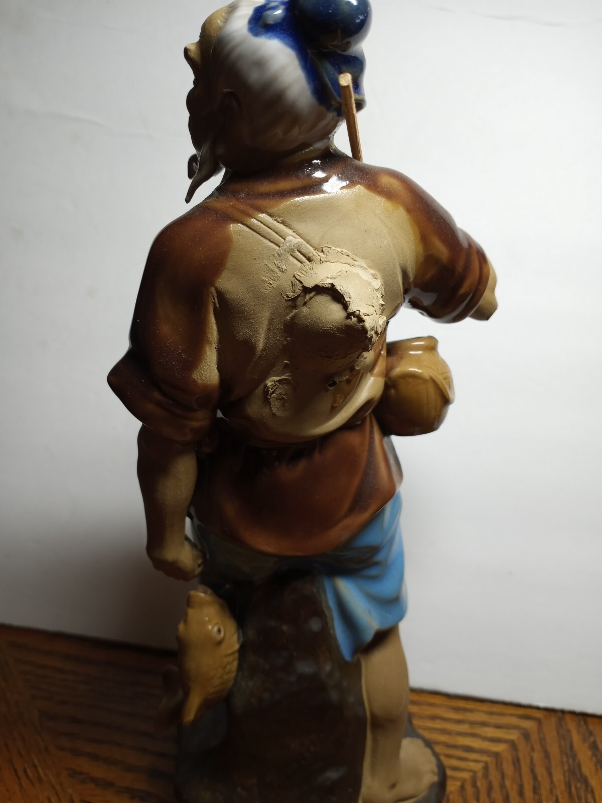 Vintage Shiwan Mudman Fisherman Statue