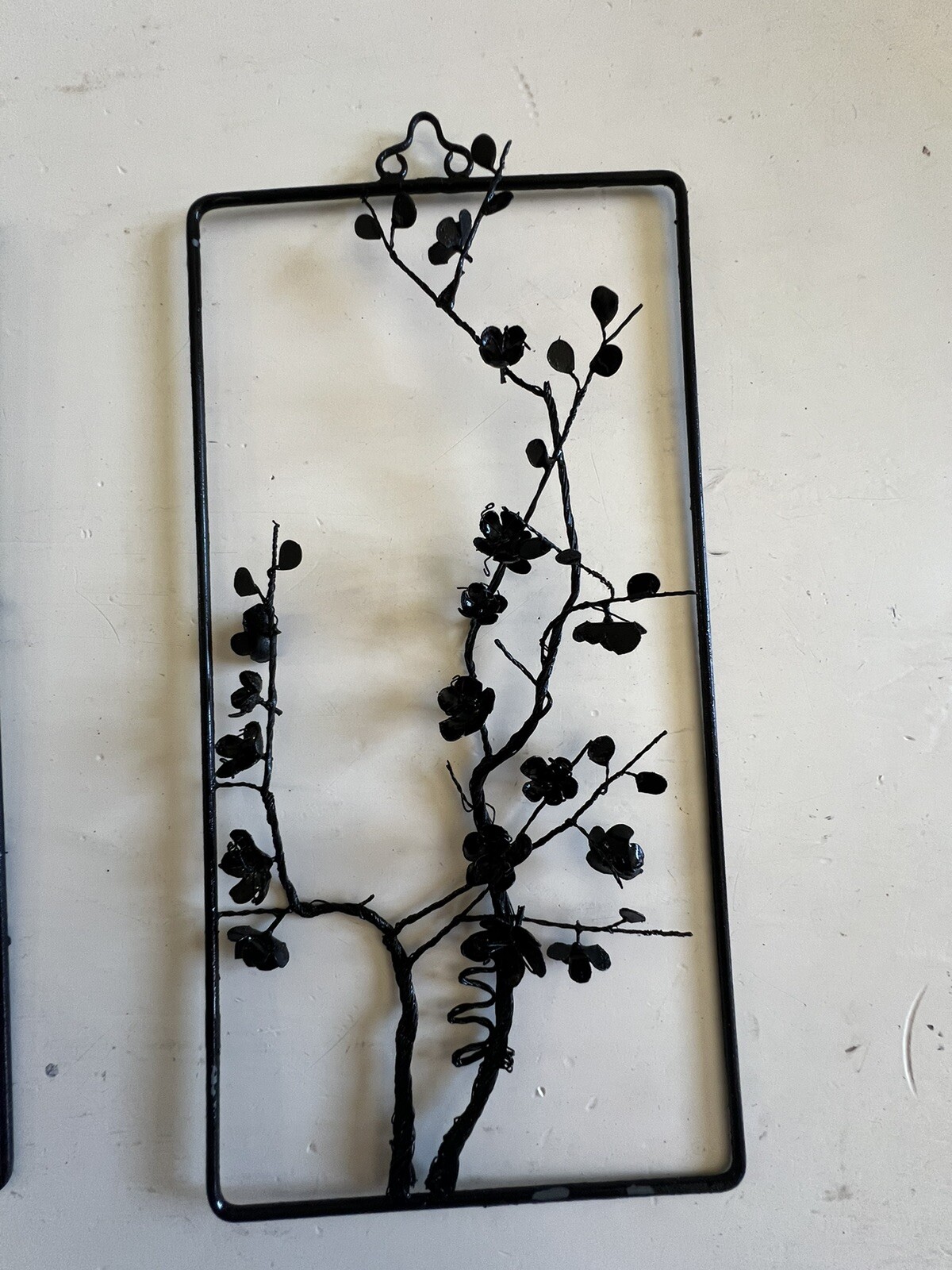 *Tiehua Wuhu Anhui Iron Painting Folk Art China Picture Metal Set Of 4 Floral*