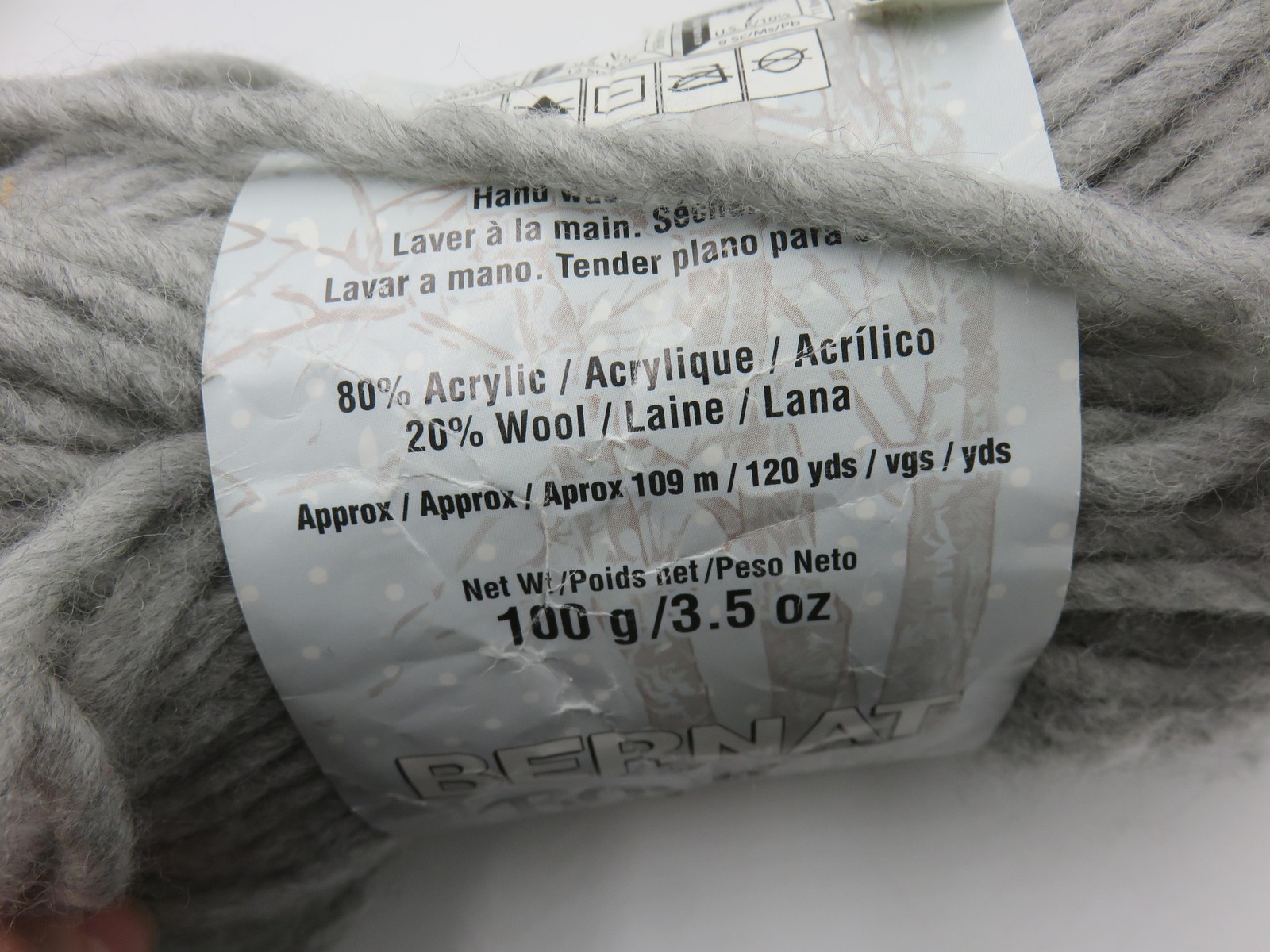 Bernat Blanket Coal Black & Roving Grey Yarn Bundle Super Bulky 2 Skeins
