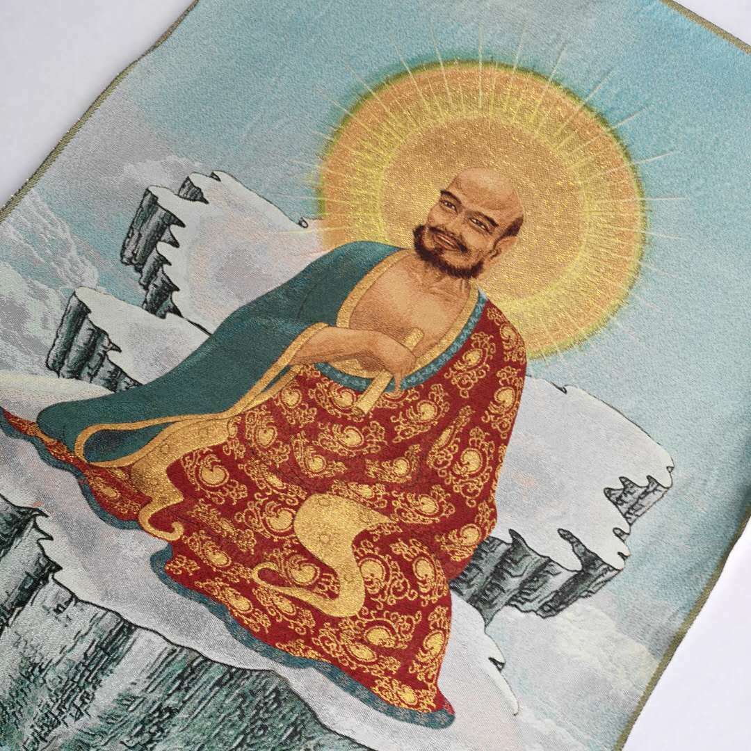 Chinese Buddhism Cloth Silk Bodhidharma Zen Monks Dharma Tangka Thangka 2659