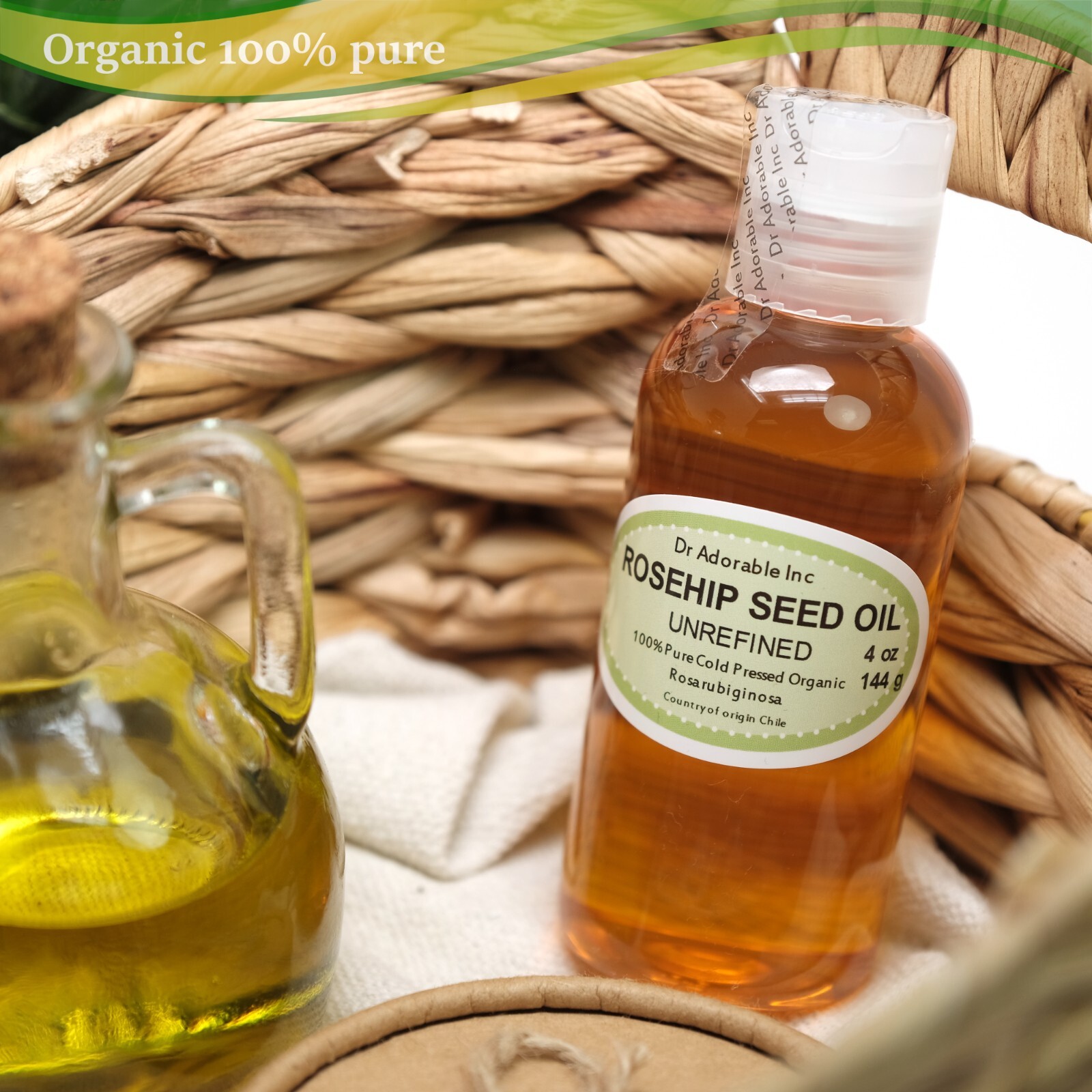 4 OZ Premium UNREFINED Rosehip Seed Oil Pure Organic Fresh Skin Body Hair Nail