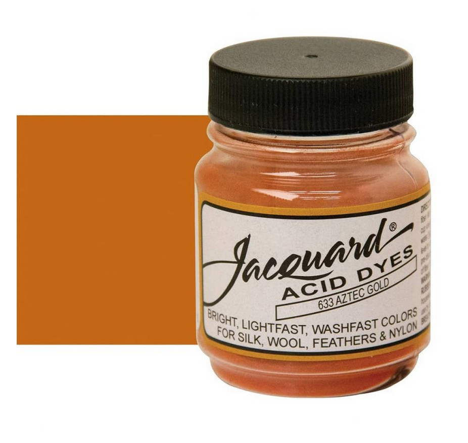 Jacquard Acid Dye – 633 AZTEC GOLD 0.5 oz for Protein Synthetic Fibers & Yarn