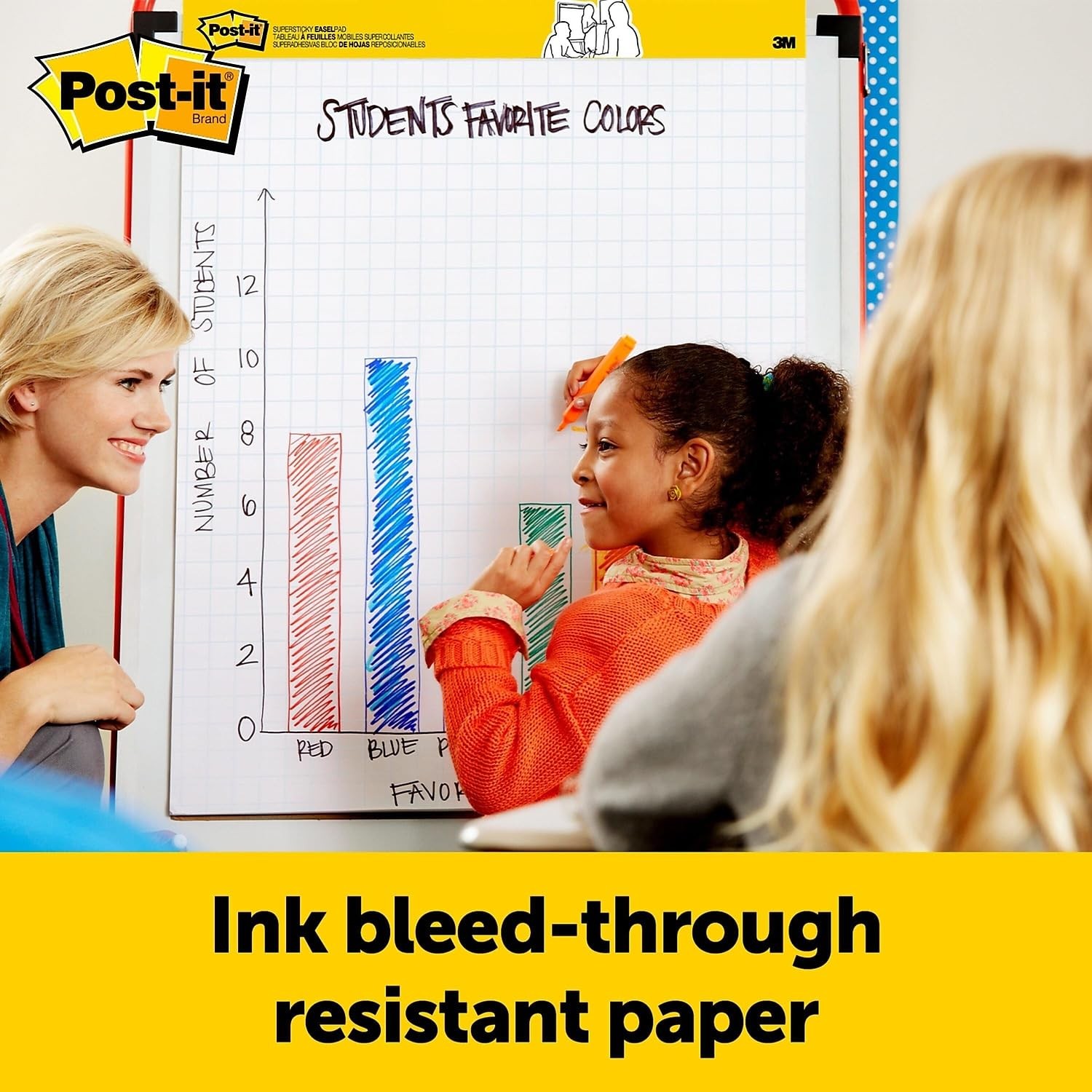Post-It Tabletop Easel Pad Primary Lines 20 X 23 Mmm563Prl 1 Unit