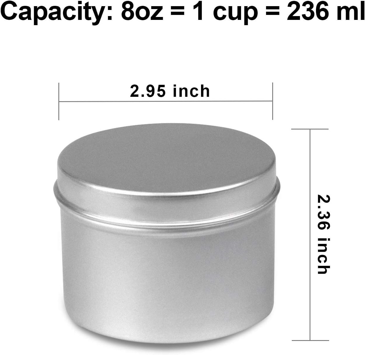 Candle Tin 8oz Candle Containers for Candle Making 12 Piece