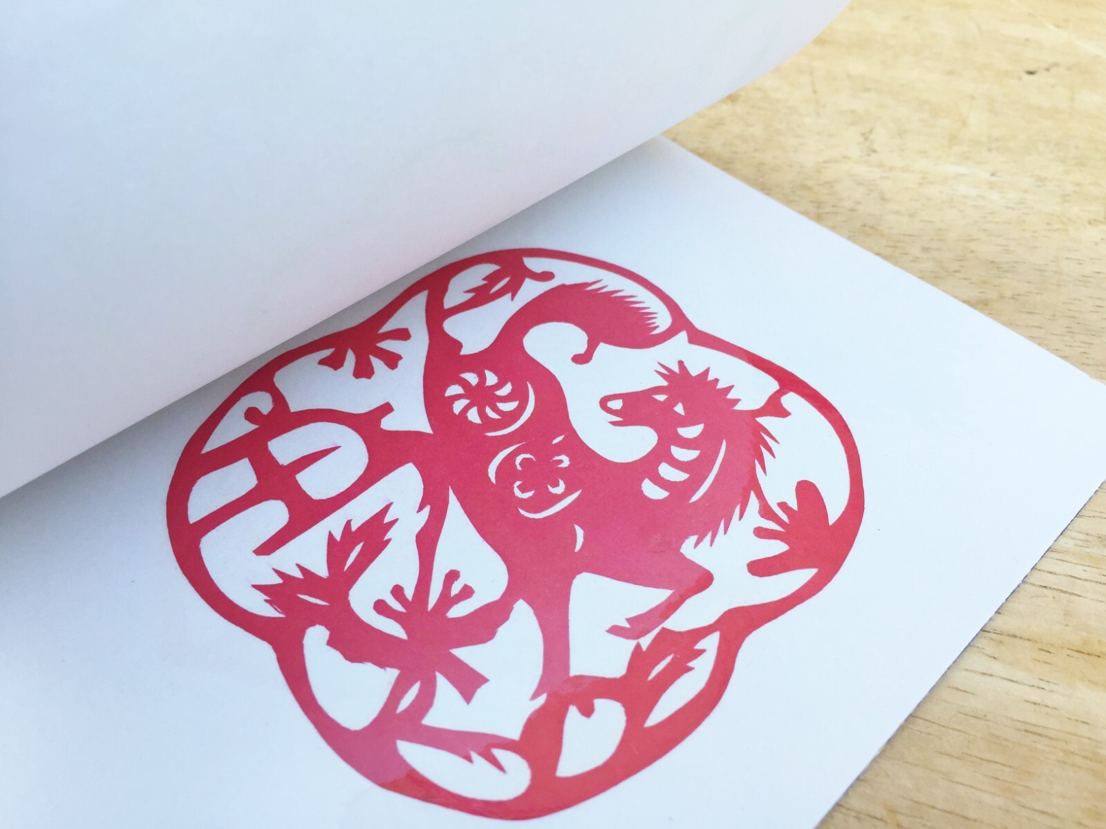 Chinese Paper Cuts Hand Made Booklet Removeable Forbidden City Souvenir 1980’s