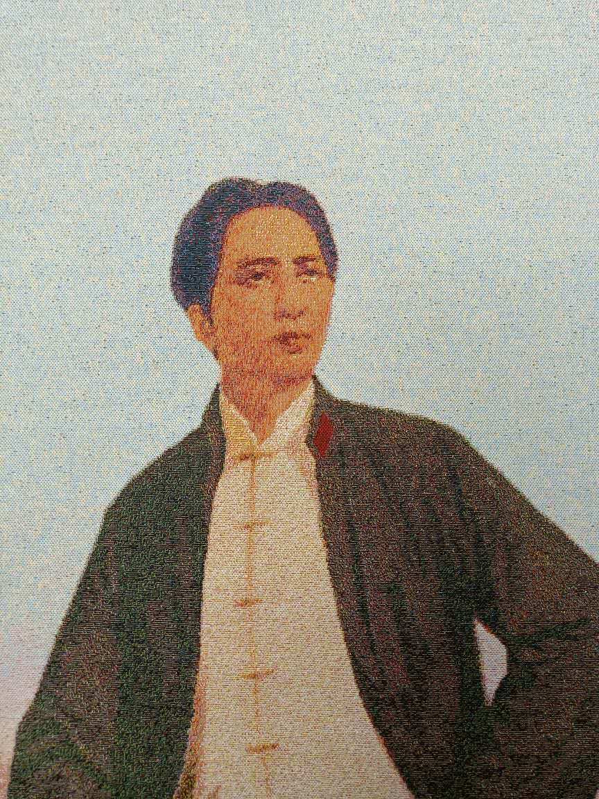 36″ Cloth Silk Chinese Great Leader Chairman Mao Mao Zedong Thangka 23531