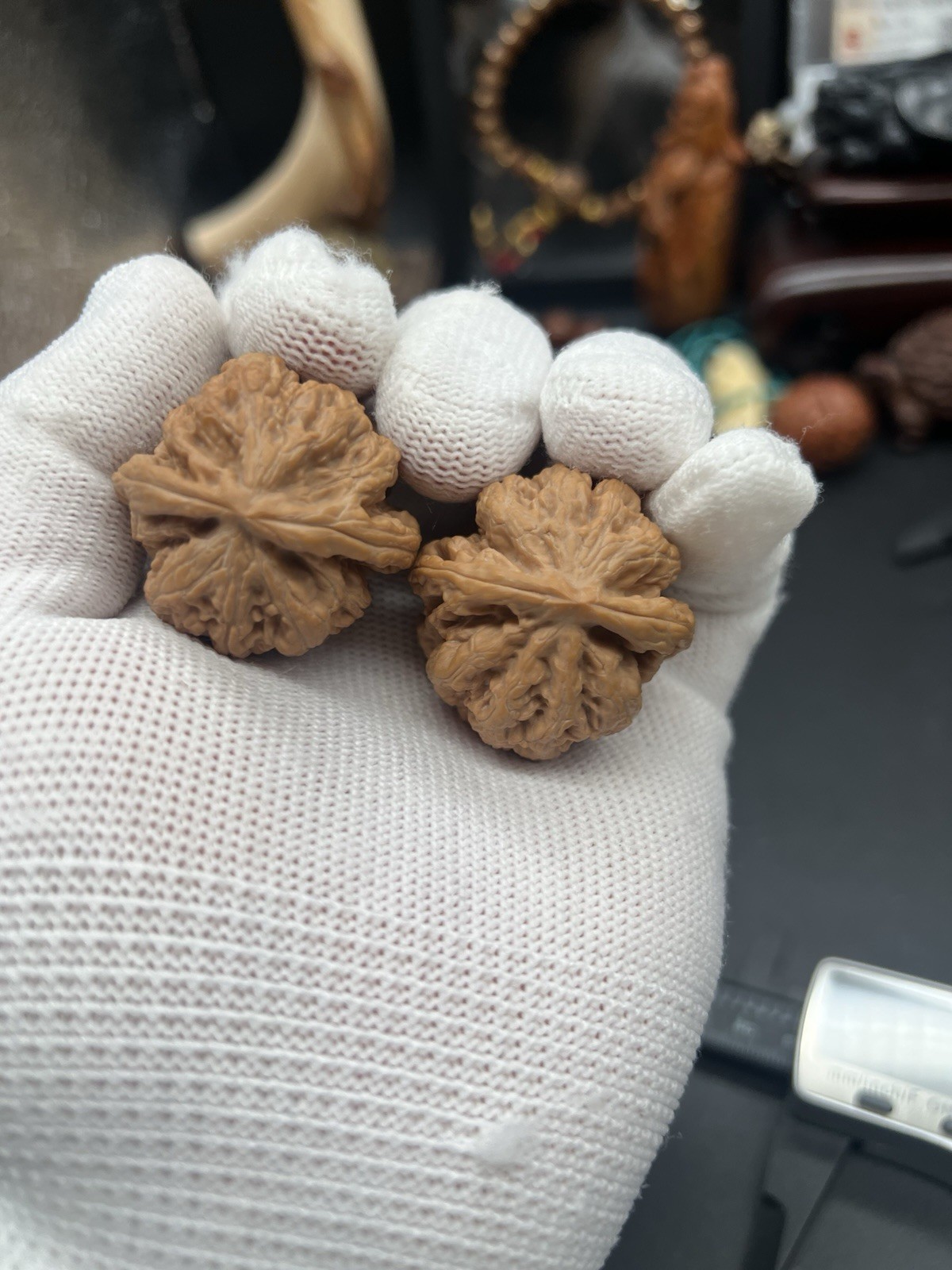 Pair of Match Chinese Health Walnut 36×35×35mm精配文玩核桃～全品平谷小粗筋