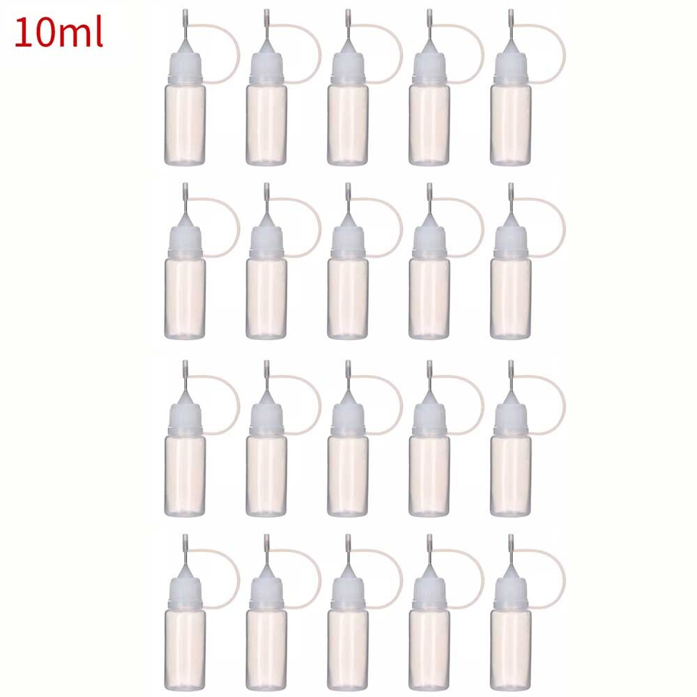 20Pcs 10ml Needle Tip Glue Bottle Dropper Plastic Bottles_ for DIY Painting