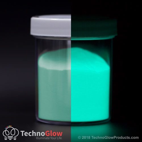Glow in the Dark Powder, FLUORESCENT AQUA – UV Reactive Glow Pigment