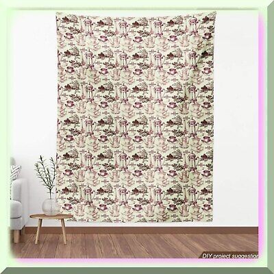 Coffee and Tea Pattern Waterproof Fabric 108×58 inches