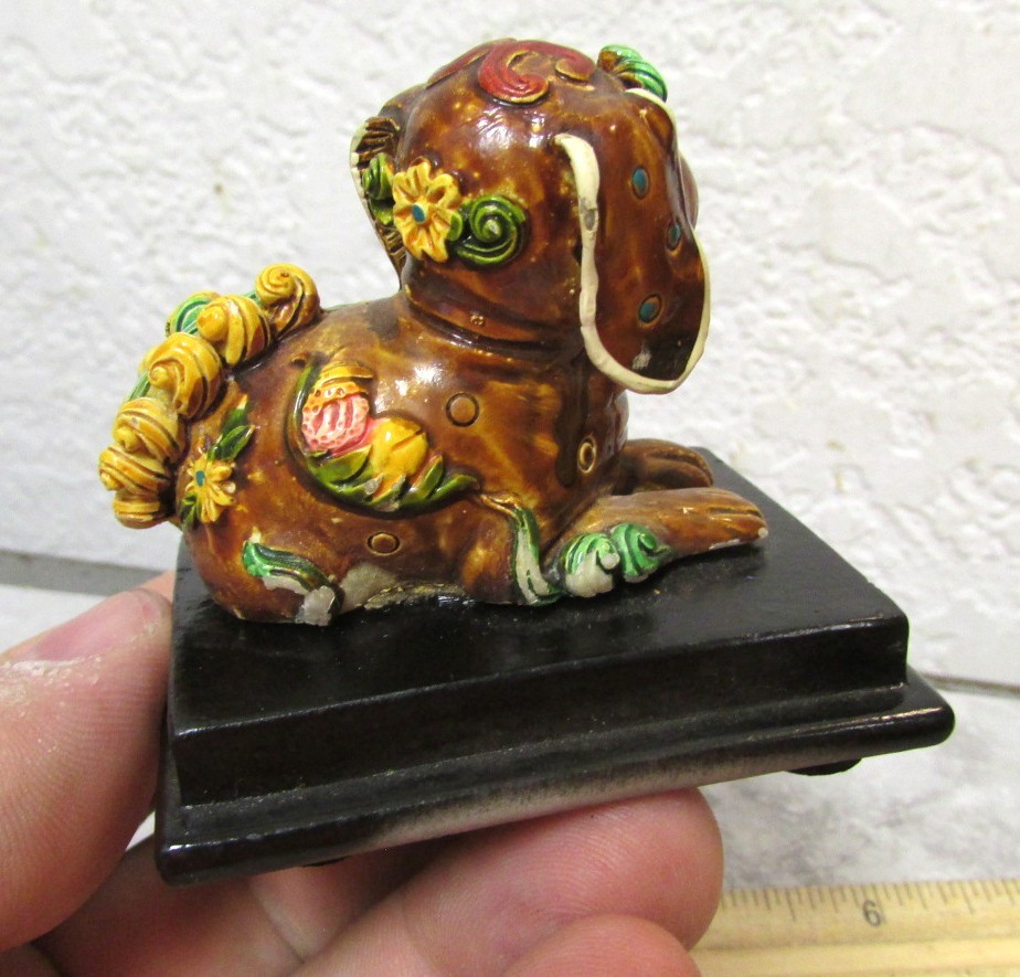 Chinese Zodiac Dog Sculpture, cute collectible dog art, 2.5 x 2.5 inch roughly