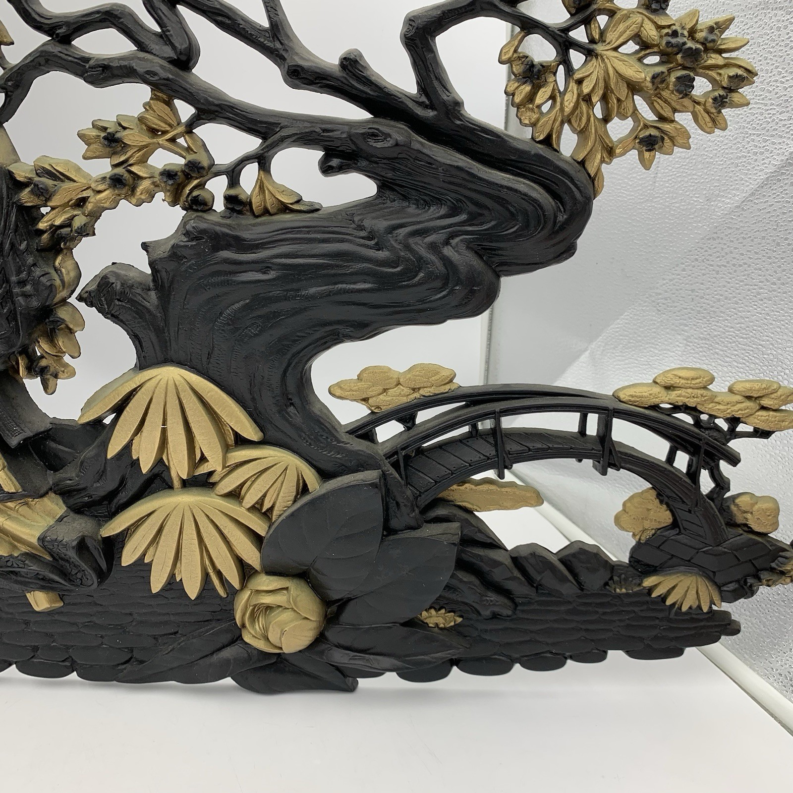Vintage MCM Burwood 1973 Large Wall Art Japanese Asian Bonsai 37 X 22″ Gift EUC