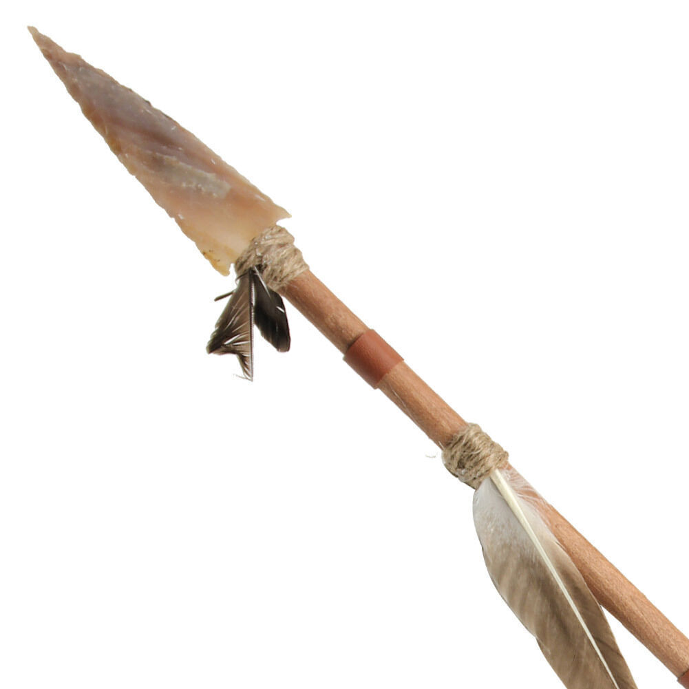 Archer Flint Agate Arrowhead | Handmade Hunting Medieval 4-Inch Collectible