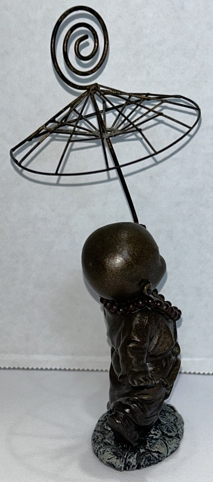 Brass Kid Monk Buddha Statue Zen Table Decor Statue