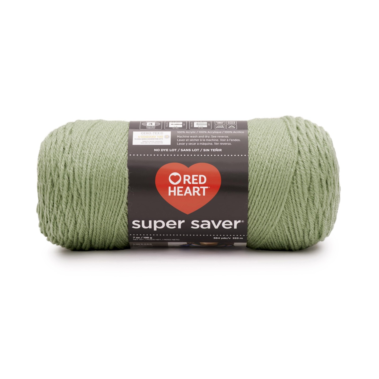 RED HEART Super Saver Yarn, Frosty Green Single,