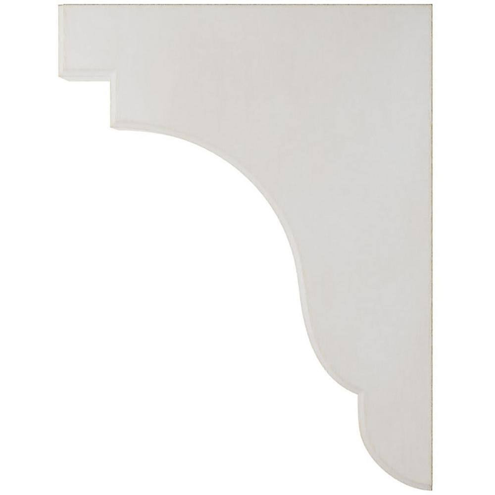 1-3/4 In. X 11 In. X 8-1/2 In. Chalk Dust White Bedford Wood Vintage Decor Brack