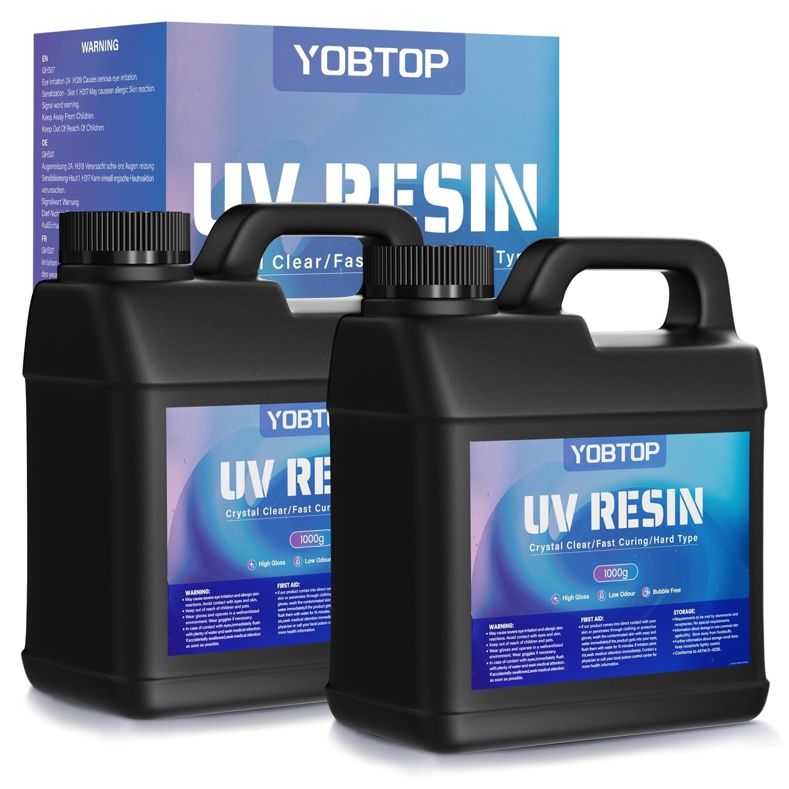 2000g UV Resin Bulk – Crystal Clear, Fast Cure, Low Viscosity for Jewelry & DIY