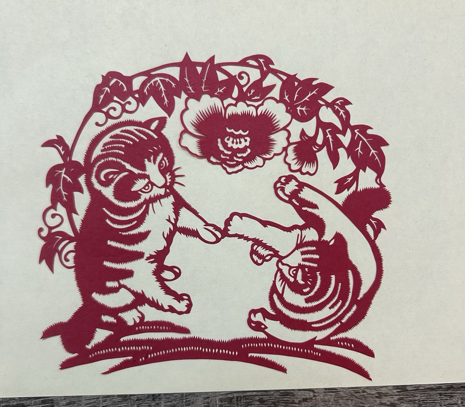 Vintage 1960’s Set of 7 Chinese Cats Paper cuts Cultural Relics Folk Art – MINT