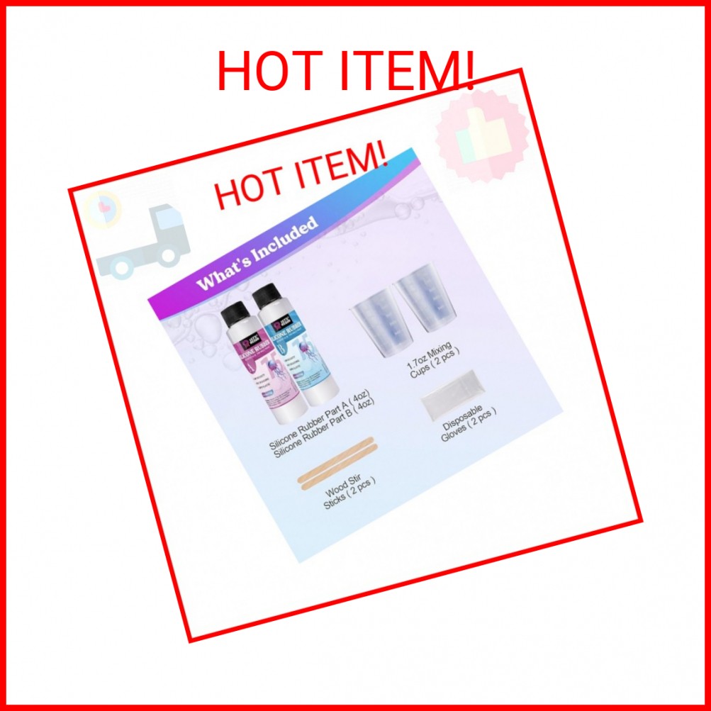 LET’S RESIN 8oz Silicone Mold Making Trial Kit, Fast Cure Mold Making Silicone R