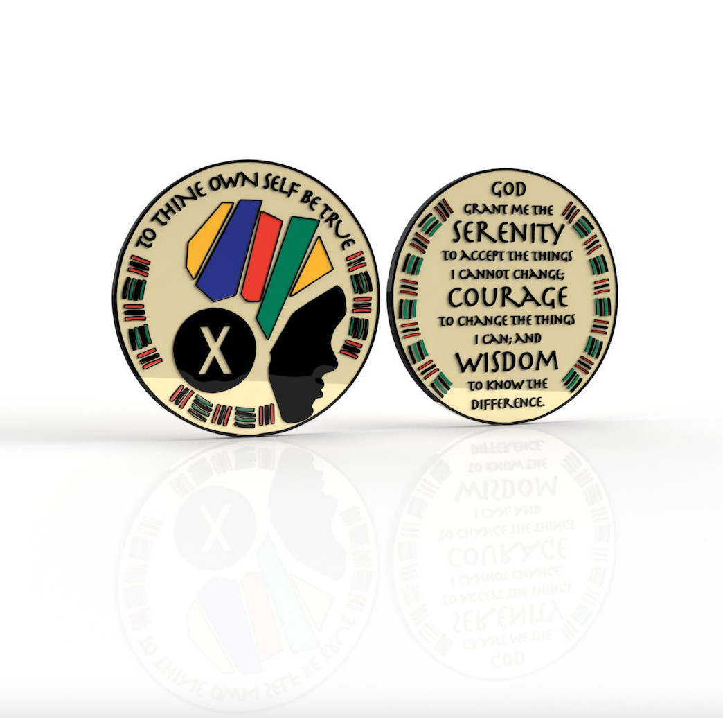 African Queen AA Recovery Medallion 24 Hours to 60 Years with Coin Capsule