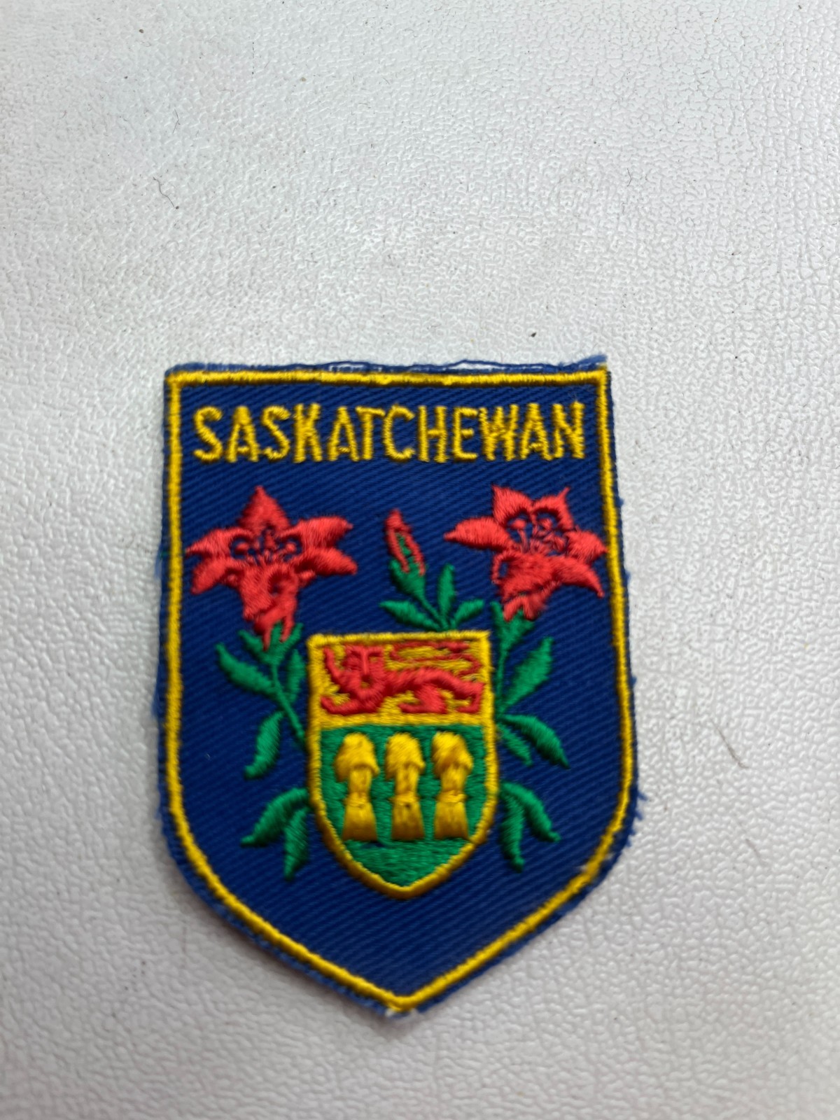 Vintage SASKATCHEWAN CANADA Shield Crest Patch T153