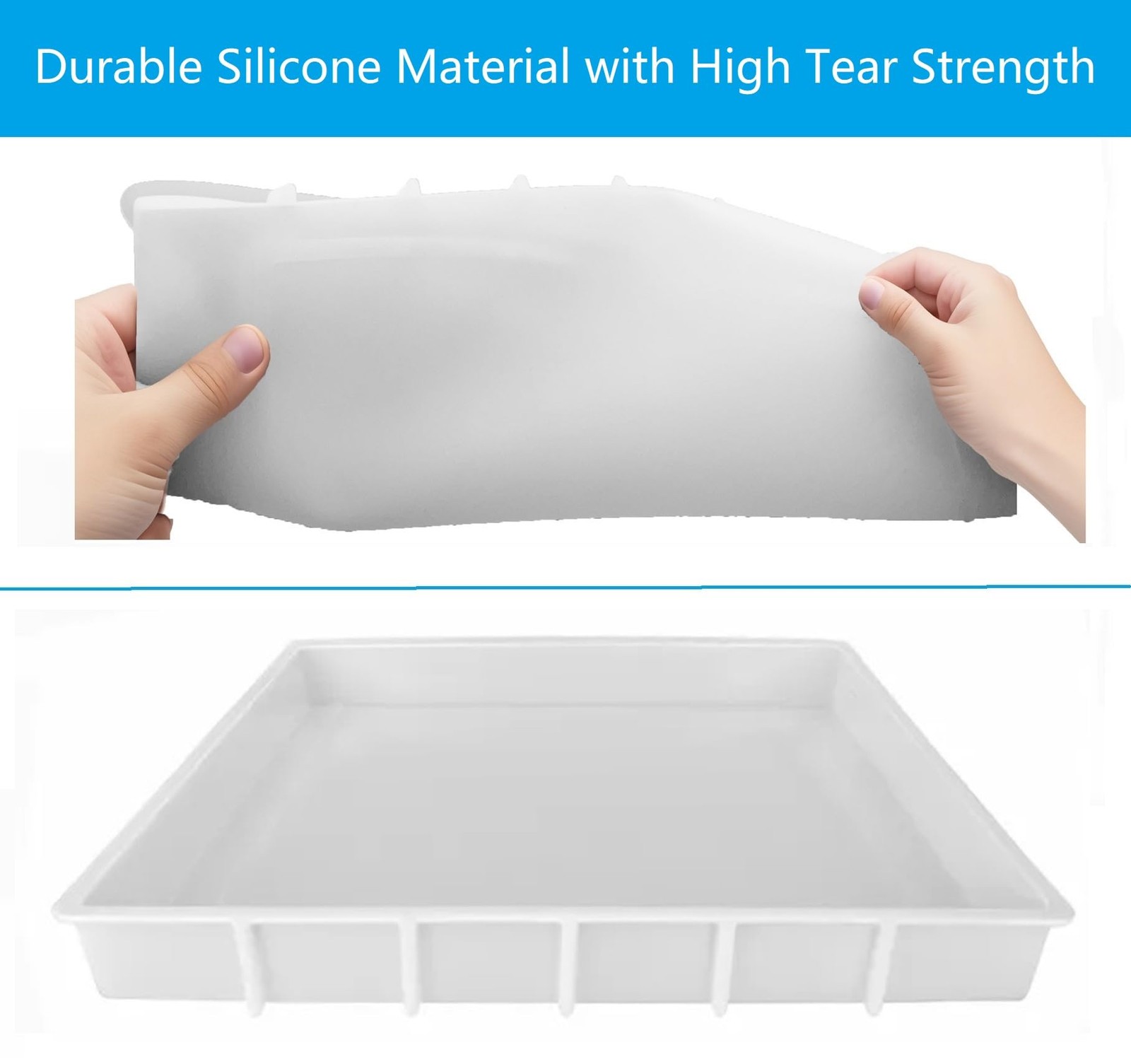 Large Rectangle Resin Table Silicone Molds 16 x 12 Inch Epoxy Resin Silicone