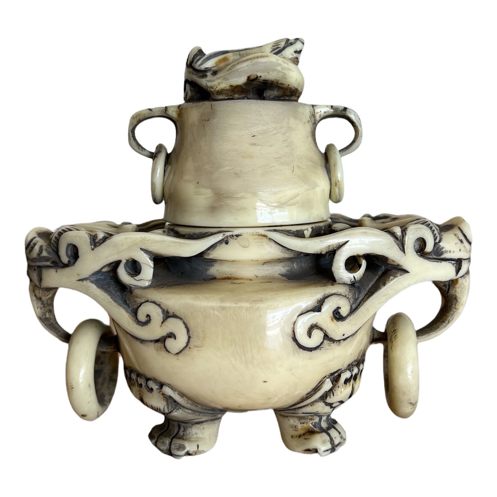 Incense Cone Burner Holder Asian Foo Temple Dogs Rings Scent Resin
