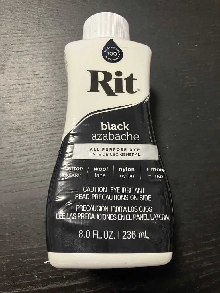 Rit BLACK All Purpose Liquid Dye Black, 8 Fl Oz / 236 mLcotton wool nylon more