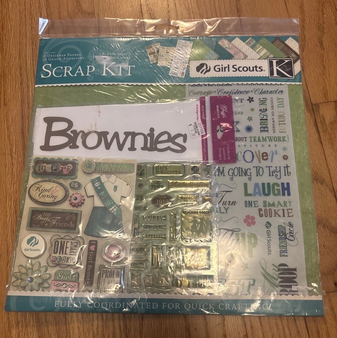 Girl Scouts Brownie Scrapbook Kit Crafts Journal Scrapbooking Kit Stickers