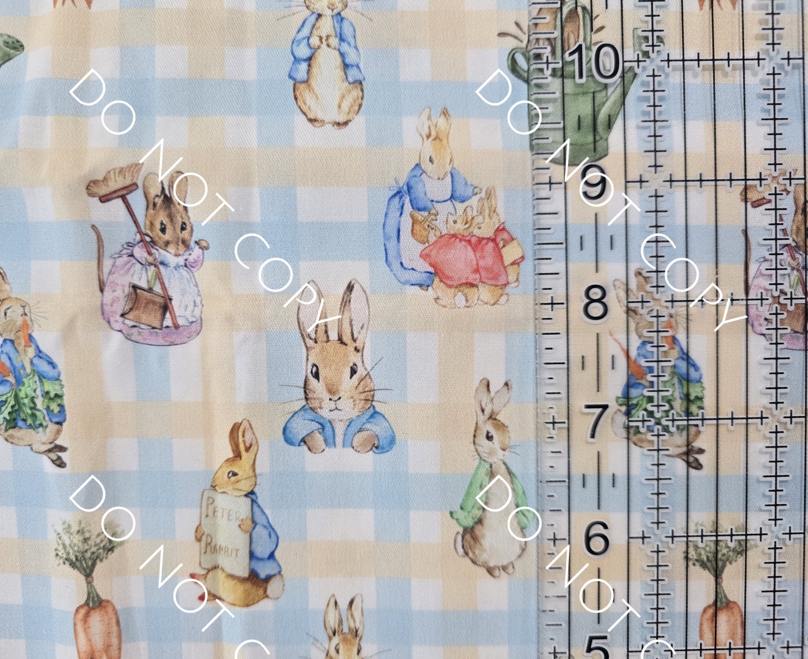 100% Cotton Woven Fabric Novelty Peter Rabbit Kids Books By the 1/4 Yard 9×56