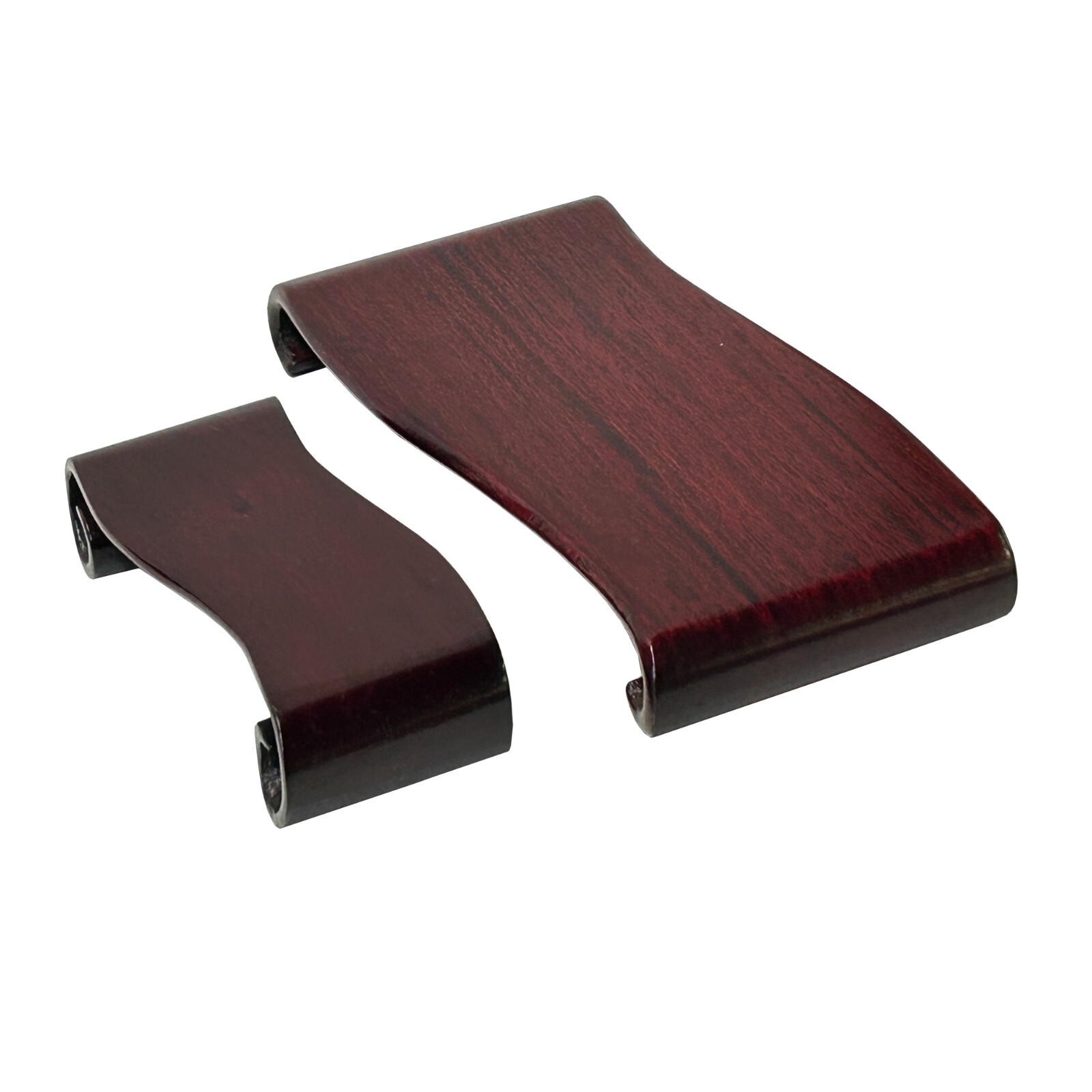 5.5″ Set 2 Brown Wood Scroll Legs Rectangular Display Stand Riser Easels ws4056