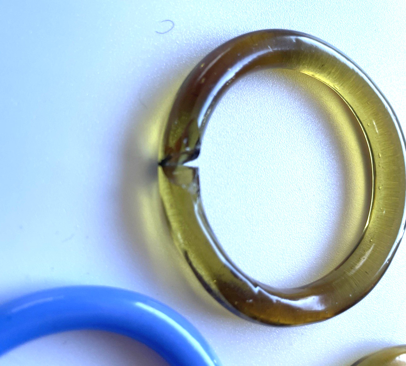 Antique 1920’s Chinese Peking Glass 2″ Sewing Rings Set of 13