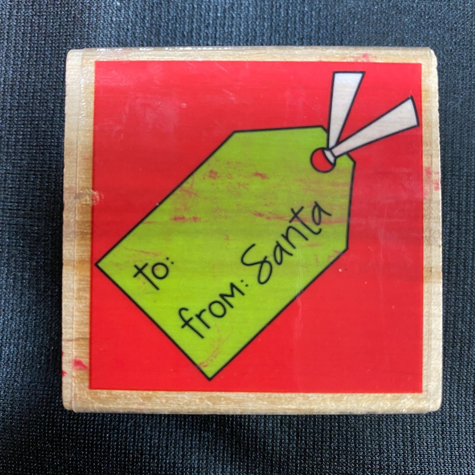 Gift Tag Rubber Stamps To: From: You Choose + Place Postage Here Stamp