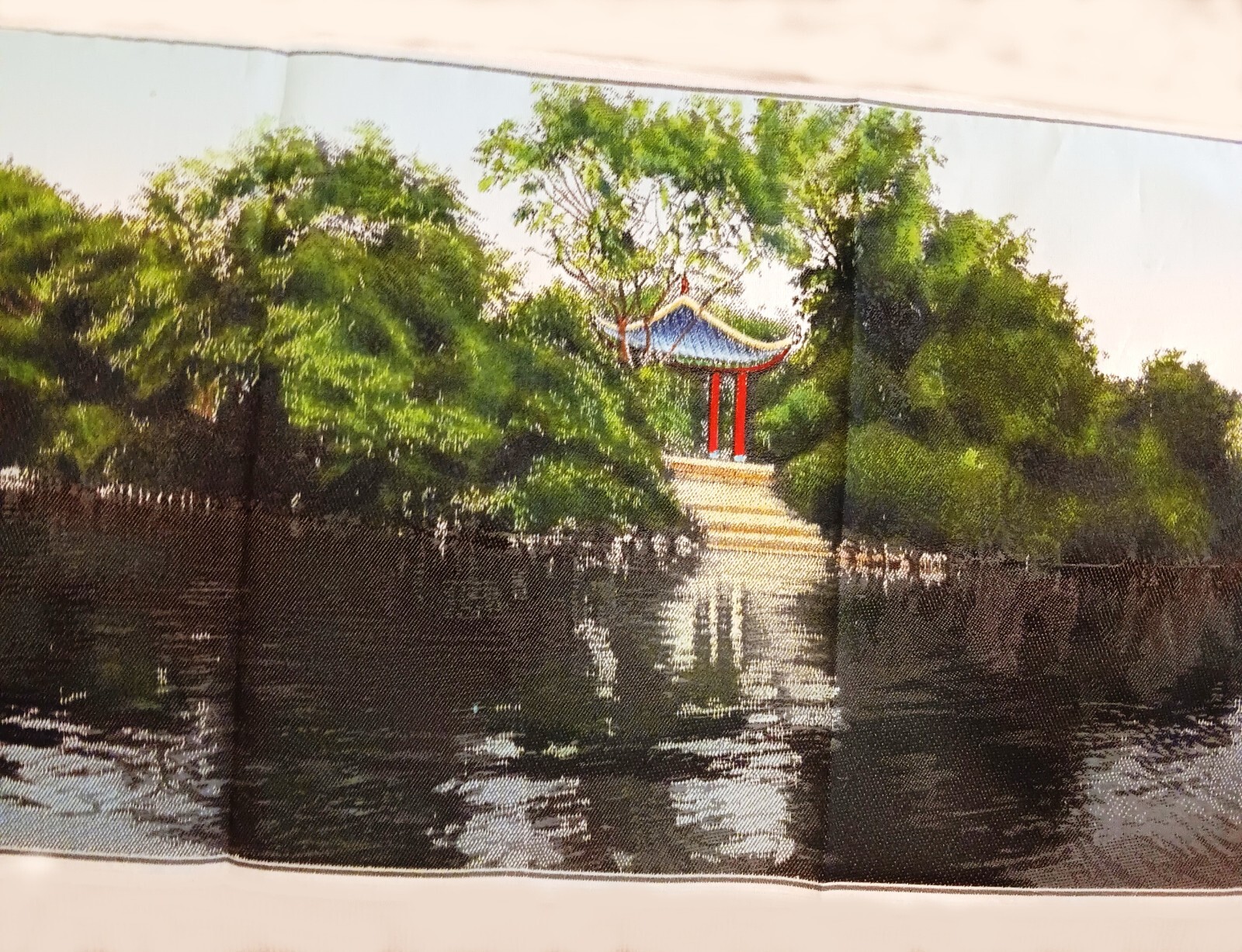 SILK TAPESTRY Weaving Factory Scenic Design 30″ X 11.25″ Unframed China