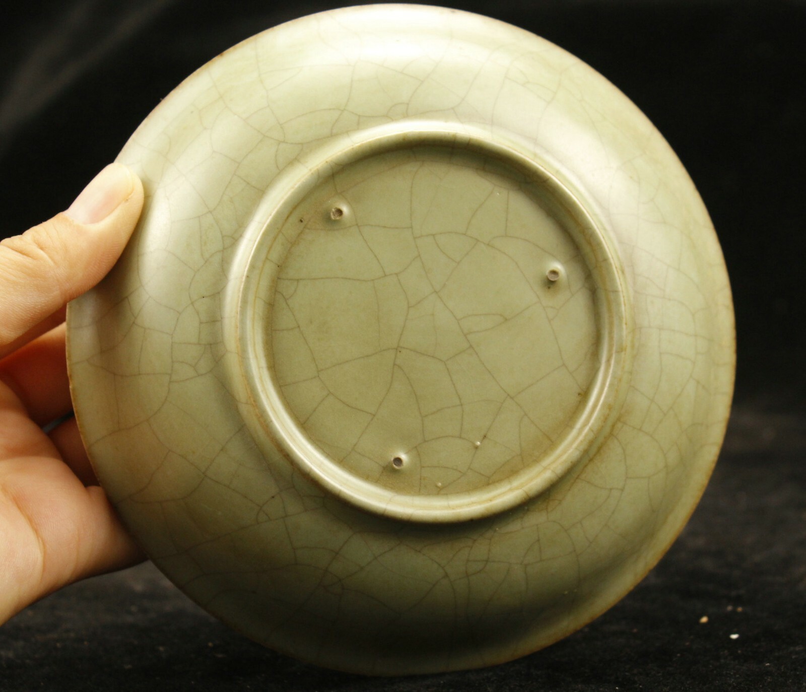 14.5 cm China Ru Kiln Porcelain plate tray Pottery plate