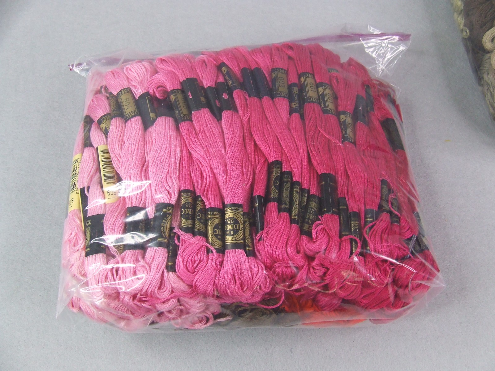 Lot of 990 DMC Embroidery Floss Skeins Made in France Colors 500-699 & 3011-3753