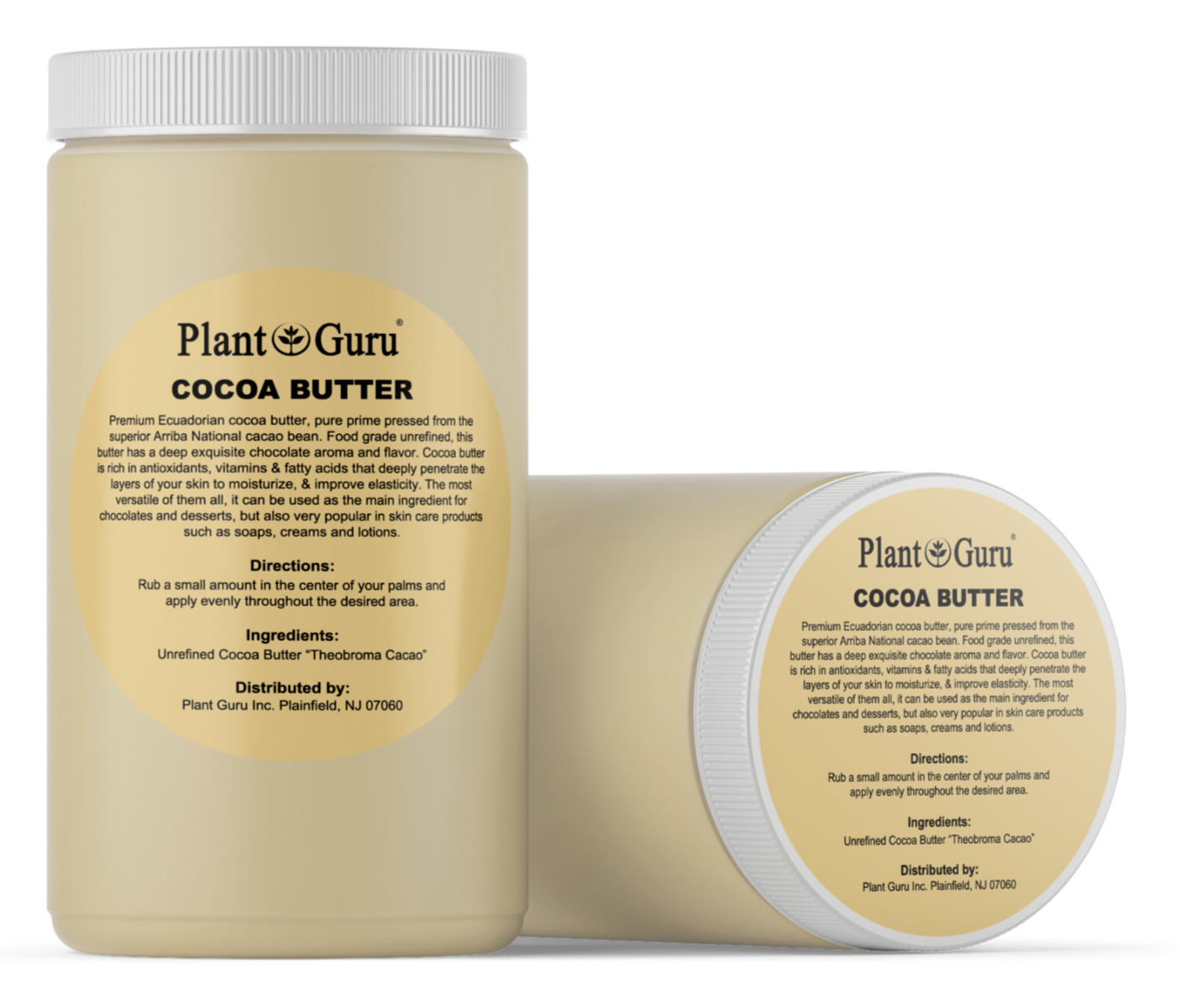 Raw Cocoa Butter 32 oz. 100% Pure Organic Unrefined FOOD GRADE Cacao Beans Bulk