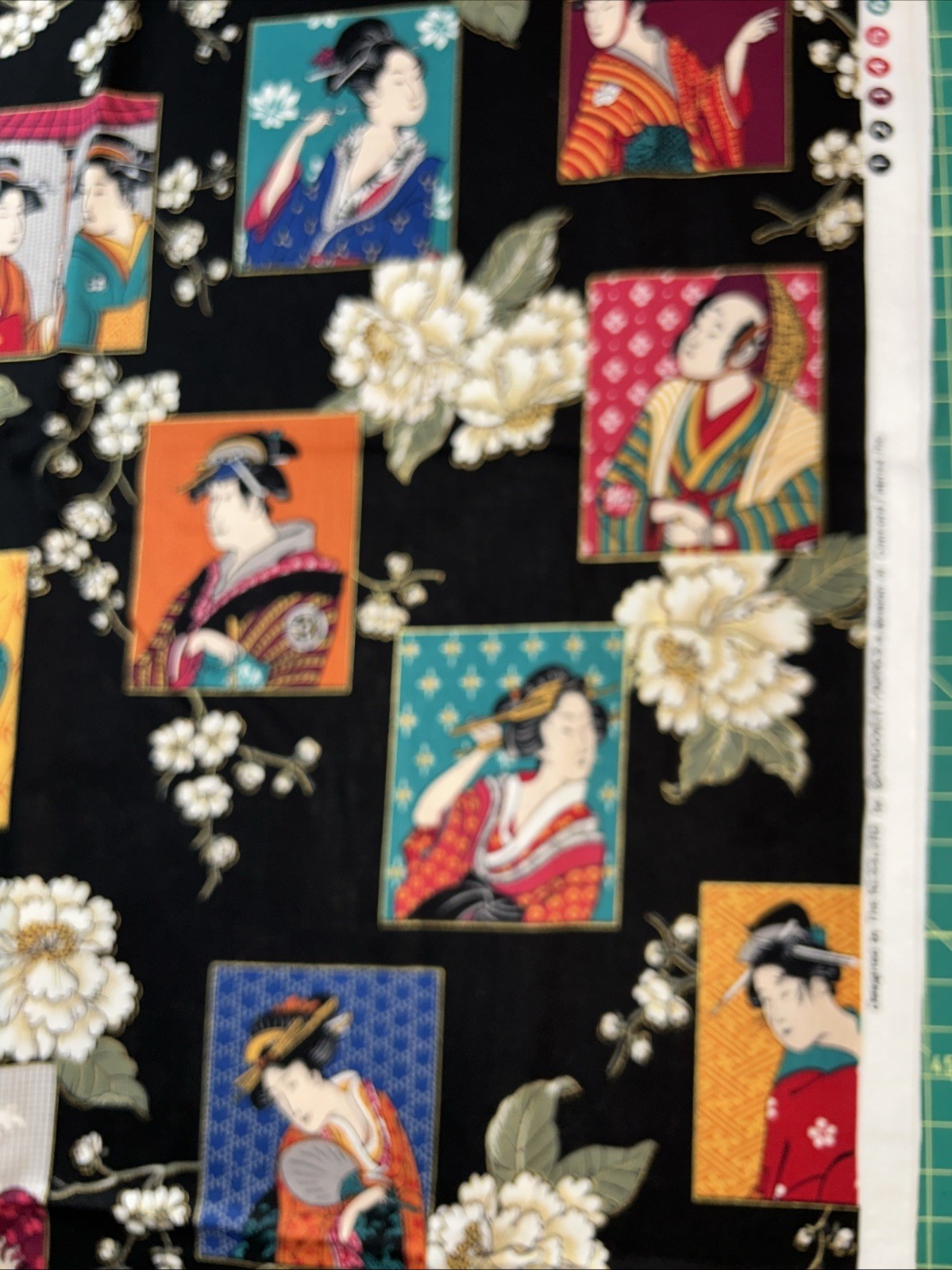 Asian With Flower’s The Kesslers Andover Cotton Fabric 1/2 Yard (18 By 44”)