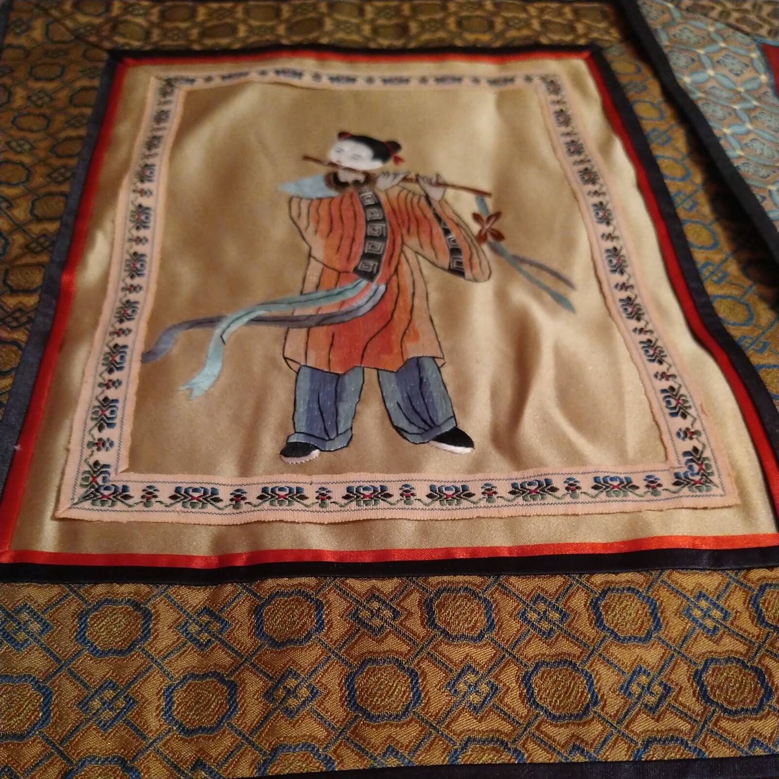 Set of 4 pcs Chinese Silk Hand embroidered Peking Embroidery Art