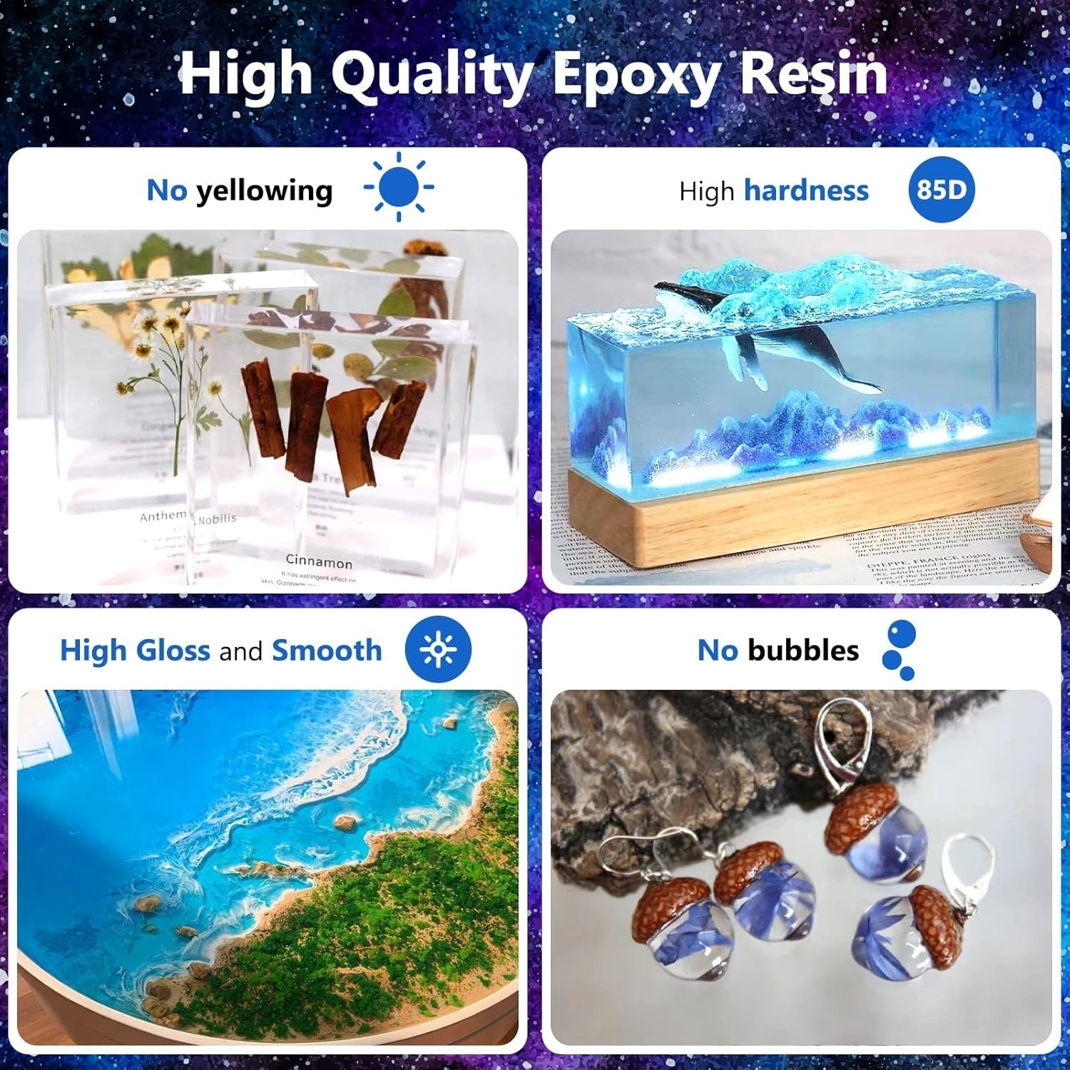 Deep Pour Epoxy Resin, 3 Gallon Resin Epoxy Kit (2:1) For 2-4 Inch Pour Depths