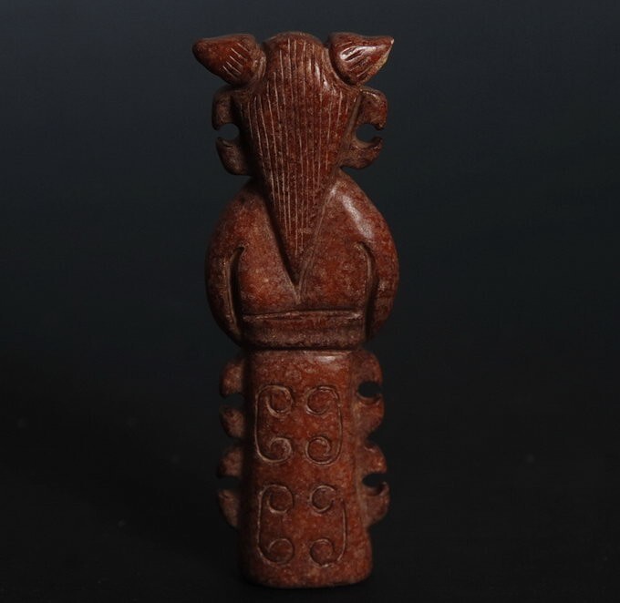 Chinese Folk culture Han dynasty style eremite statue! simple stone Carved