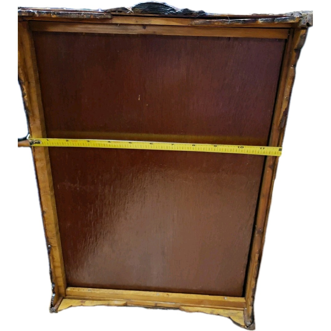 Asian Chinese Woven Portable Wedding Chest Antique Bird Box Linen Chest Wooden