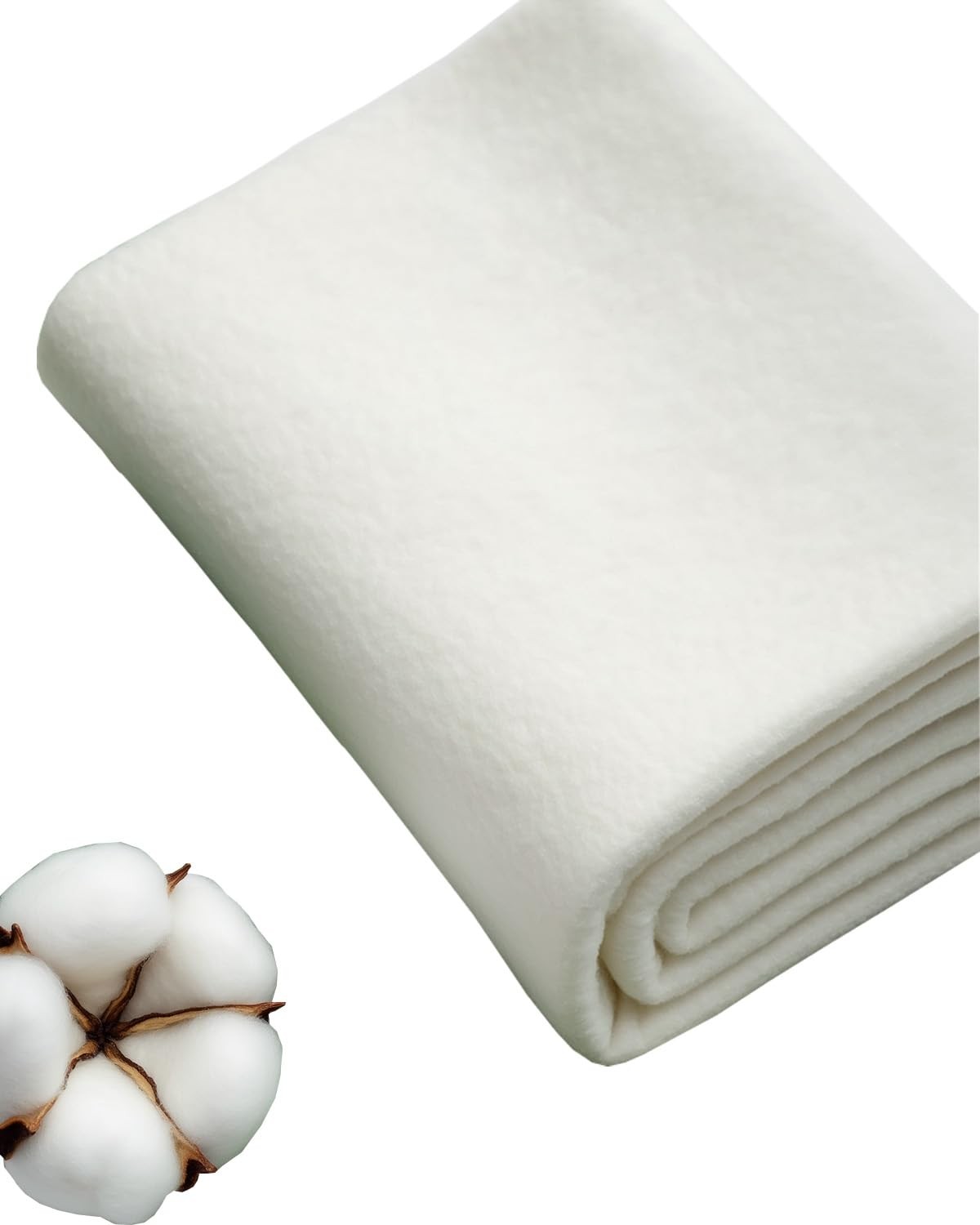 King Quilt Batting Natural Cotton 122 x 124 Inch For Quilting Projects