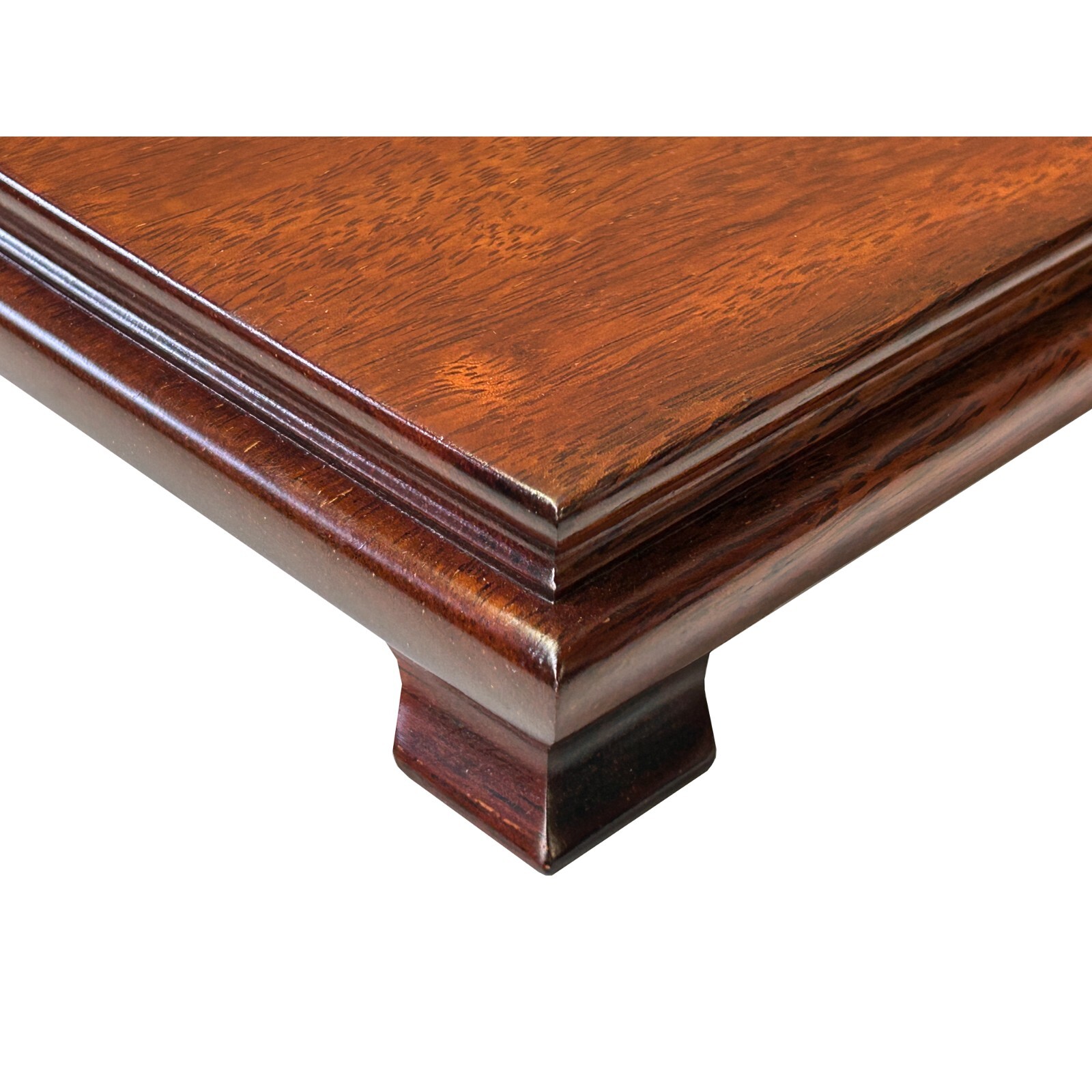 8″ Light Brown Square Natural Wood Flare Legs Display Stand Riser st1005