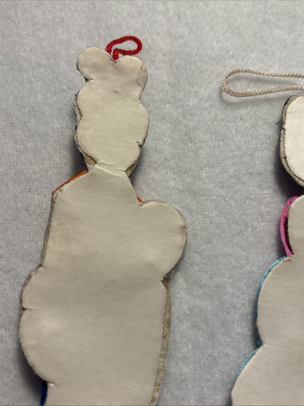 Hand made Silk Paper Dolls Asian Hanging Ornaments Set of 4 – painted details