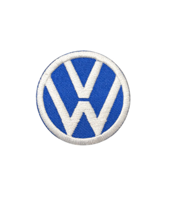 Blue VW Volkswagen Auto Car Patch, Iron On/Sew On