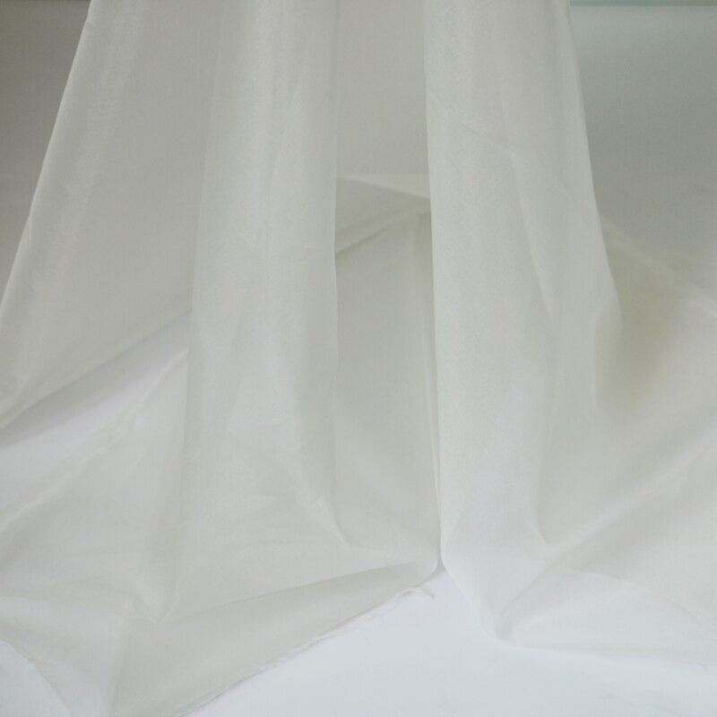 1Yard*114cm Plain Pure Silk Organza Fabric Gauze For Wedding